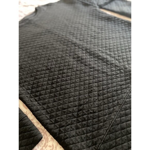 LANDS END Top Quilted Pullover Sweatshirt Blouse 3/4 Sleeve Womens M Black - Picture 14 of 14